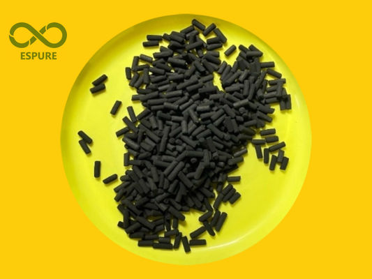 Harga yang bagus H2S Kapasitas 0,150 g/cm3 Pellet Karbon Aktif yang Diimpresikan untuk Adsorpsi Gas Asam on line
